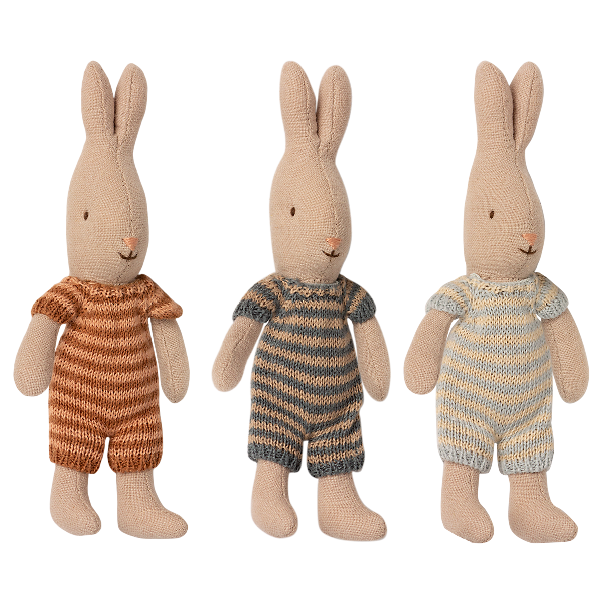 Micro Rabbit - Striped Knitted Romper