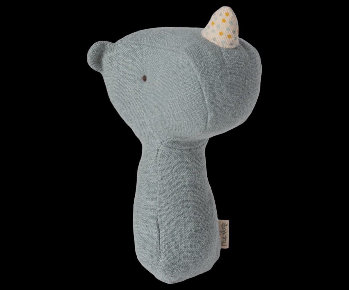 Lullaby Friends Rhino Rattle - Dusty Blue