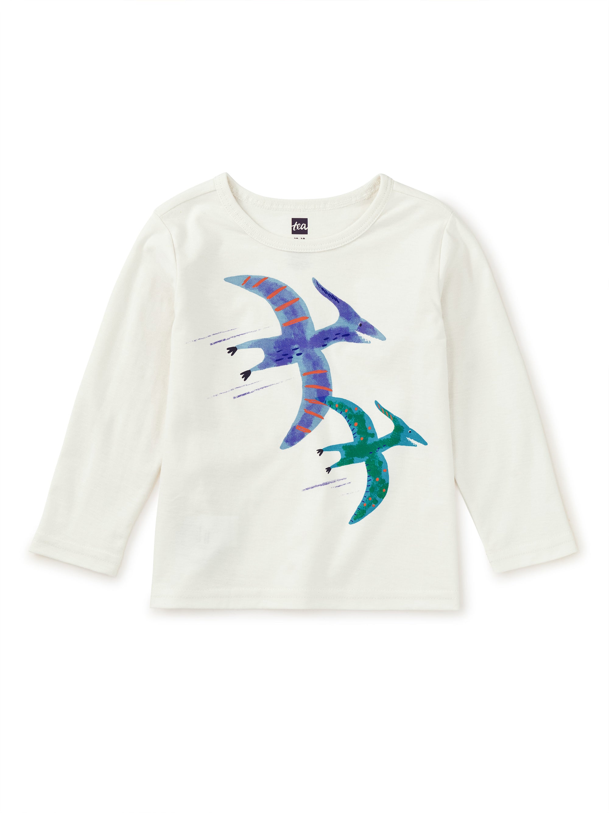 Long Sleeve Dinos Baby Graphic Tee - Chalk