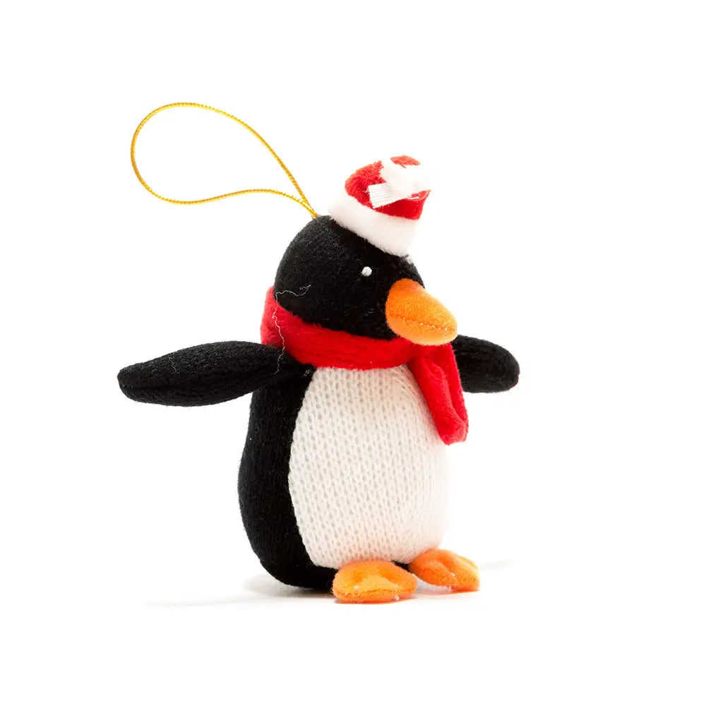 Knitted Penguin Christmas Ornament