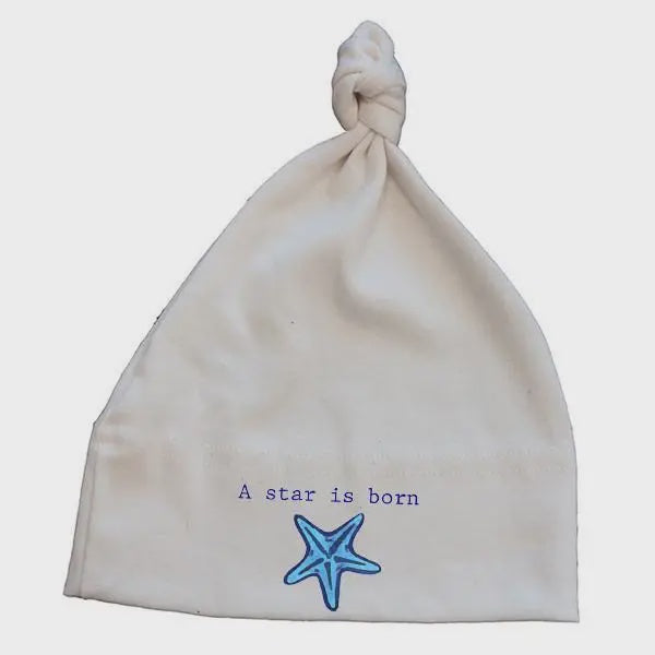 Baby Organic Starfish Hat Star Is Born Natural Beanie USA