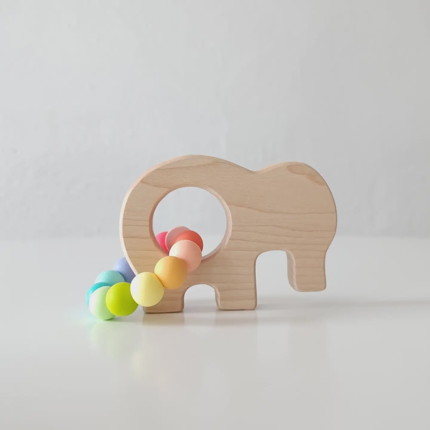 Elephant Wooden Teether - Confetti