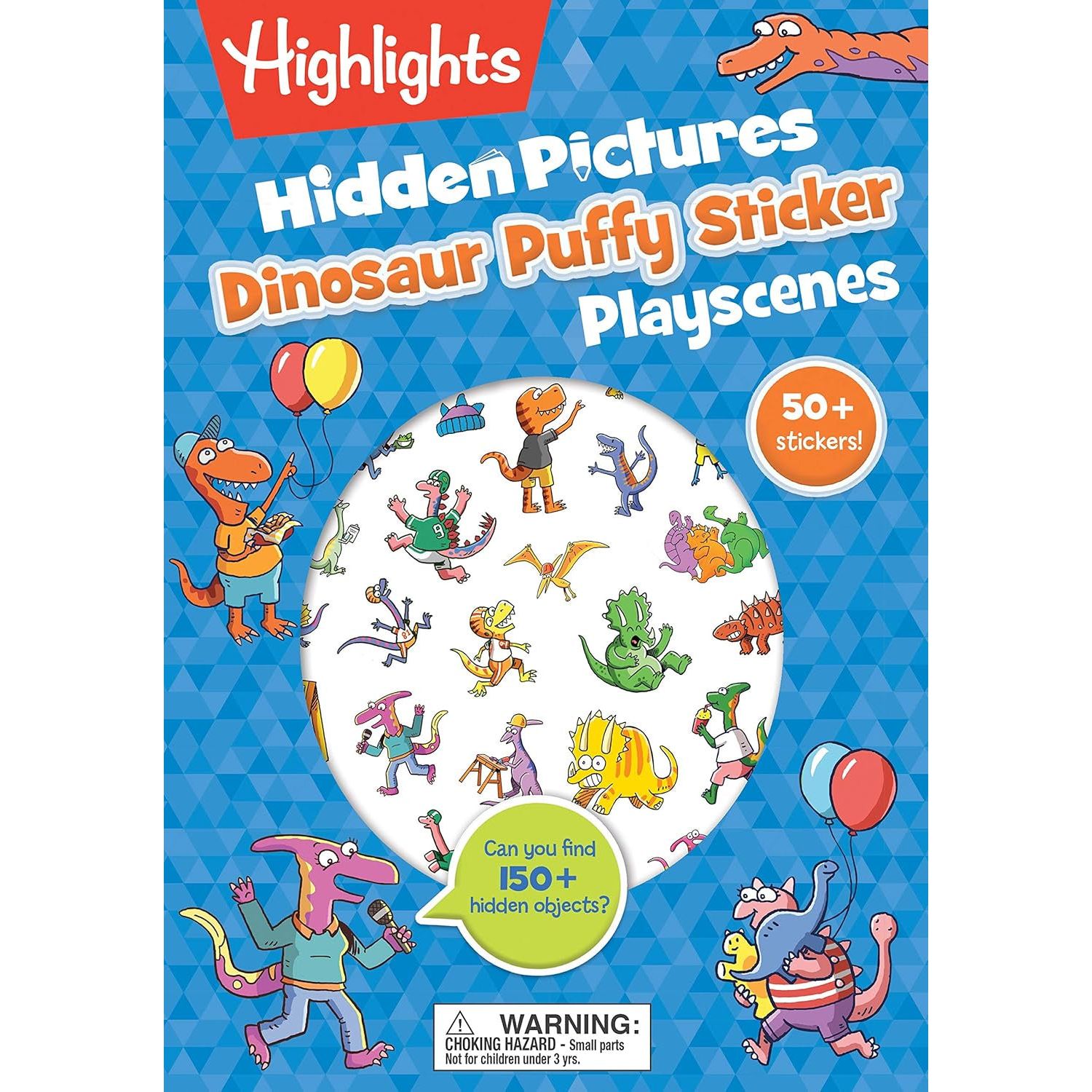 Dinosaur Hidden Pictures Puffy Sticker Playscenes