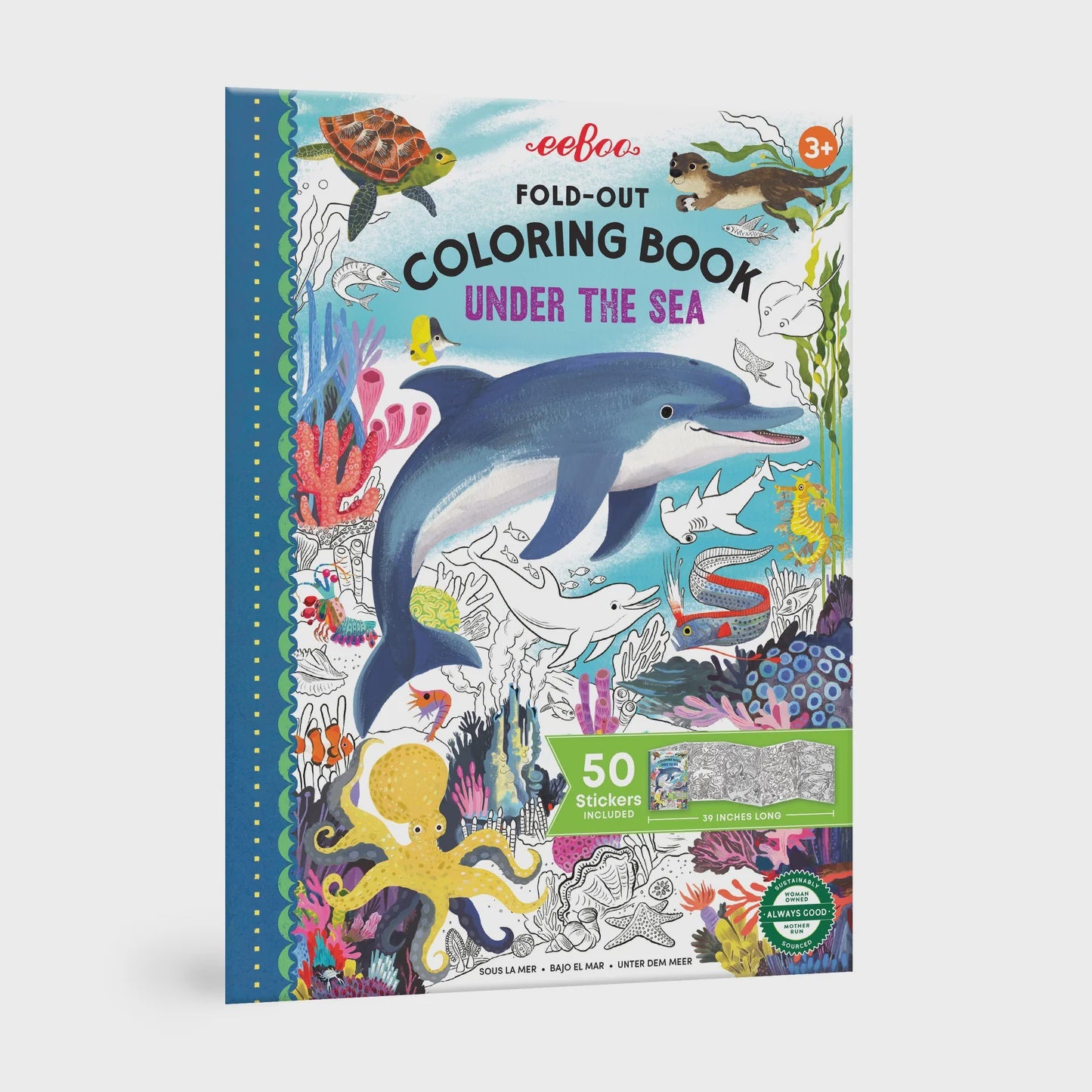 Under the Sea Fold-Out Coloring Book