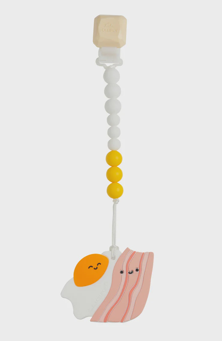 Silicone Teether GEM Set - Bacon And Egg