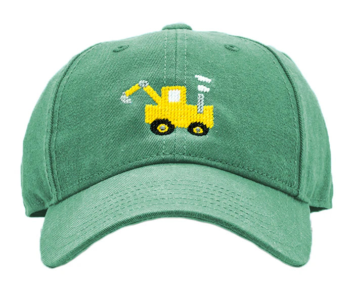 Baseball Hat - Moss Green Excavator - Ages 1-6