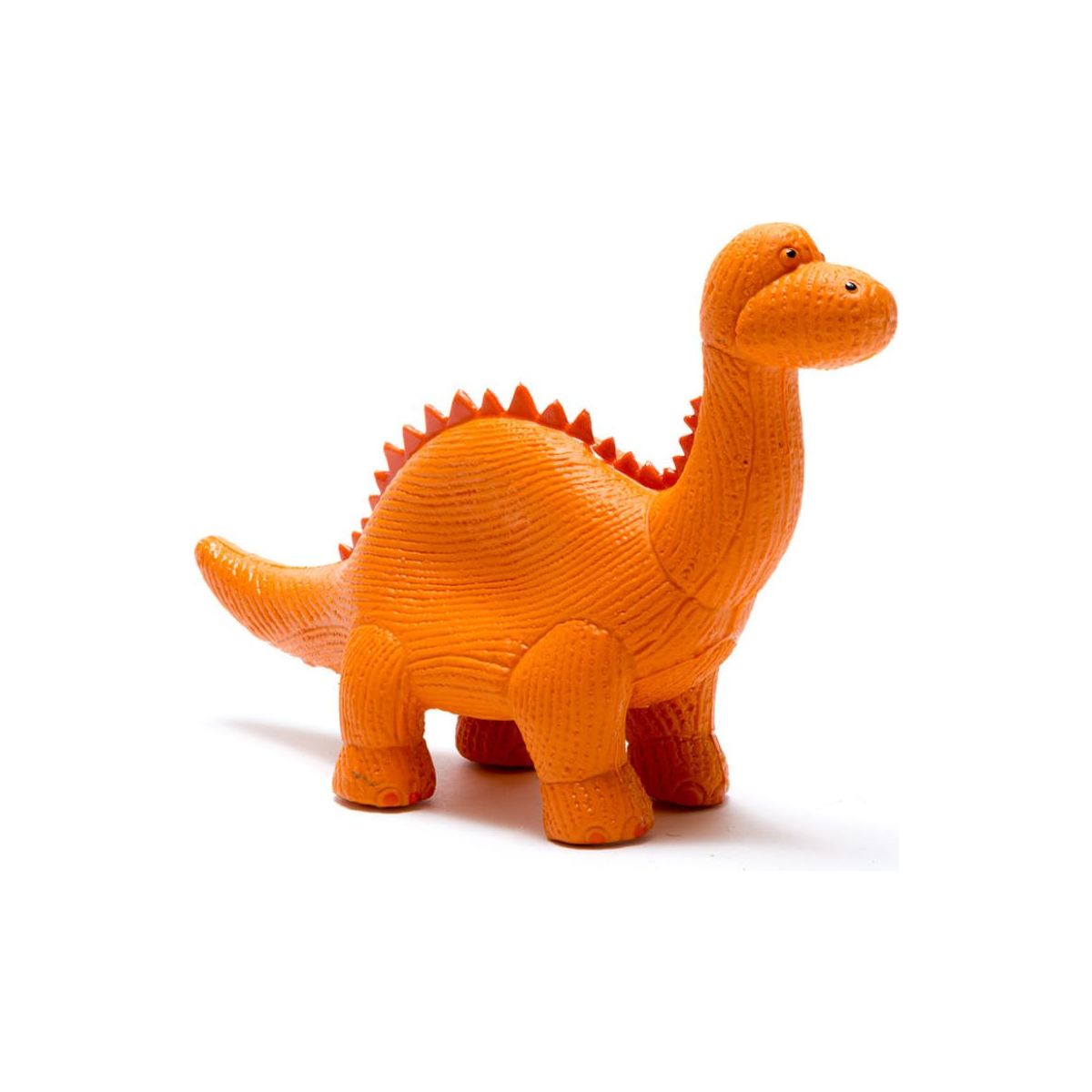 Natural Rubber Dinosaur Toy - Orange Diplodocus