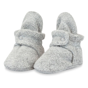 Cozie Fleece Baby Booties - Gray