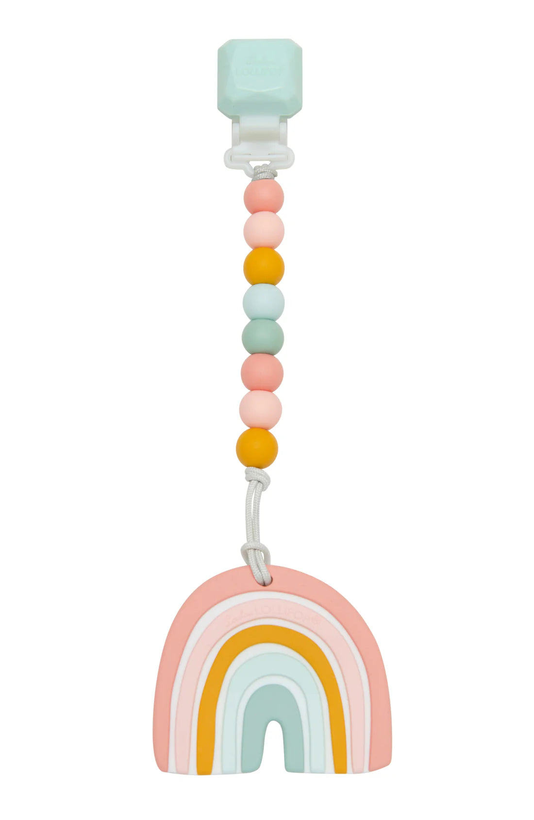 Silicone Teether GEM Set - Pastel Rainbow