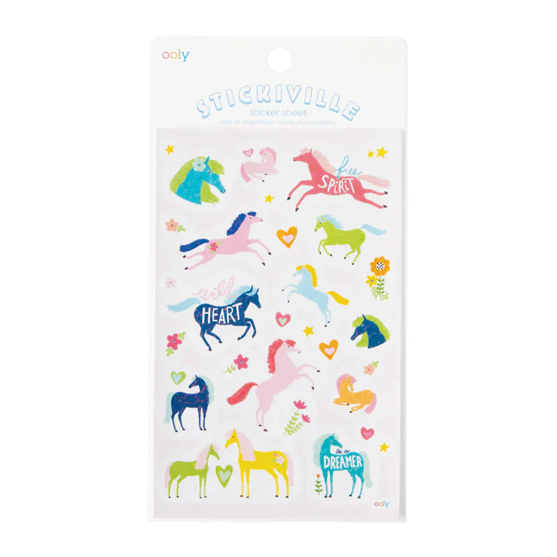 Stickiville Stickers - Wild Horses (Holographic Glitter)