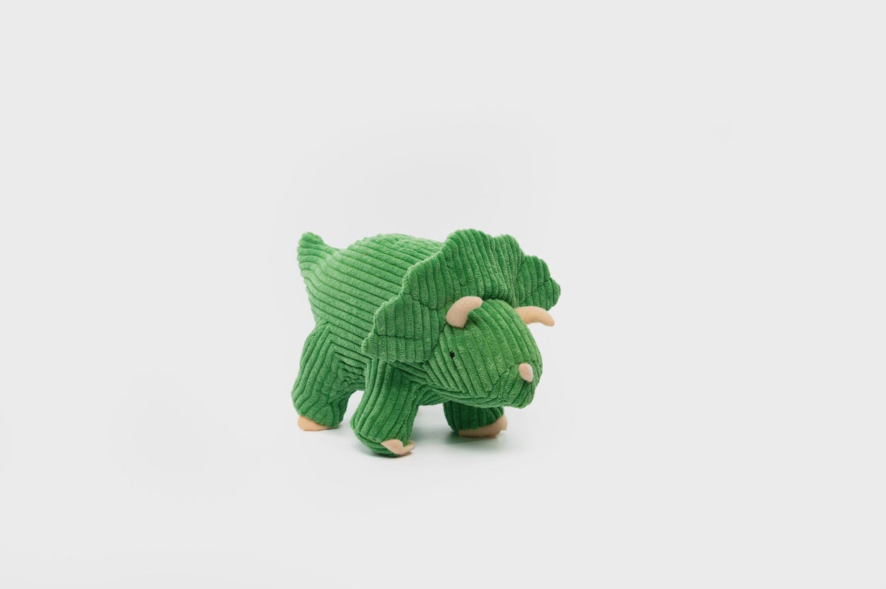 Small Corduroy Triceratops Dinosaur Plush Toy