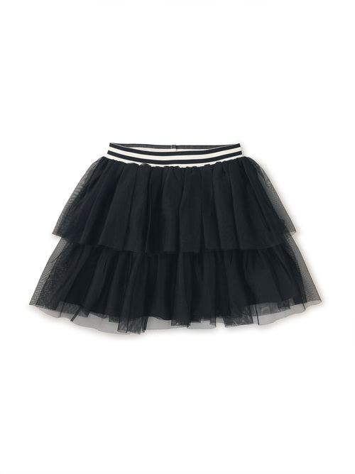 Tiered Tulle Skirt - Jet Black