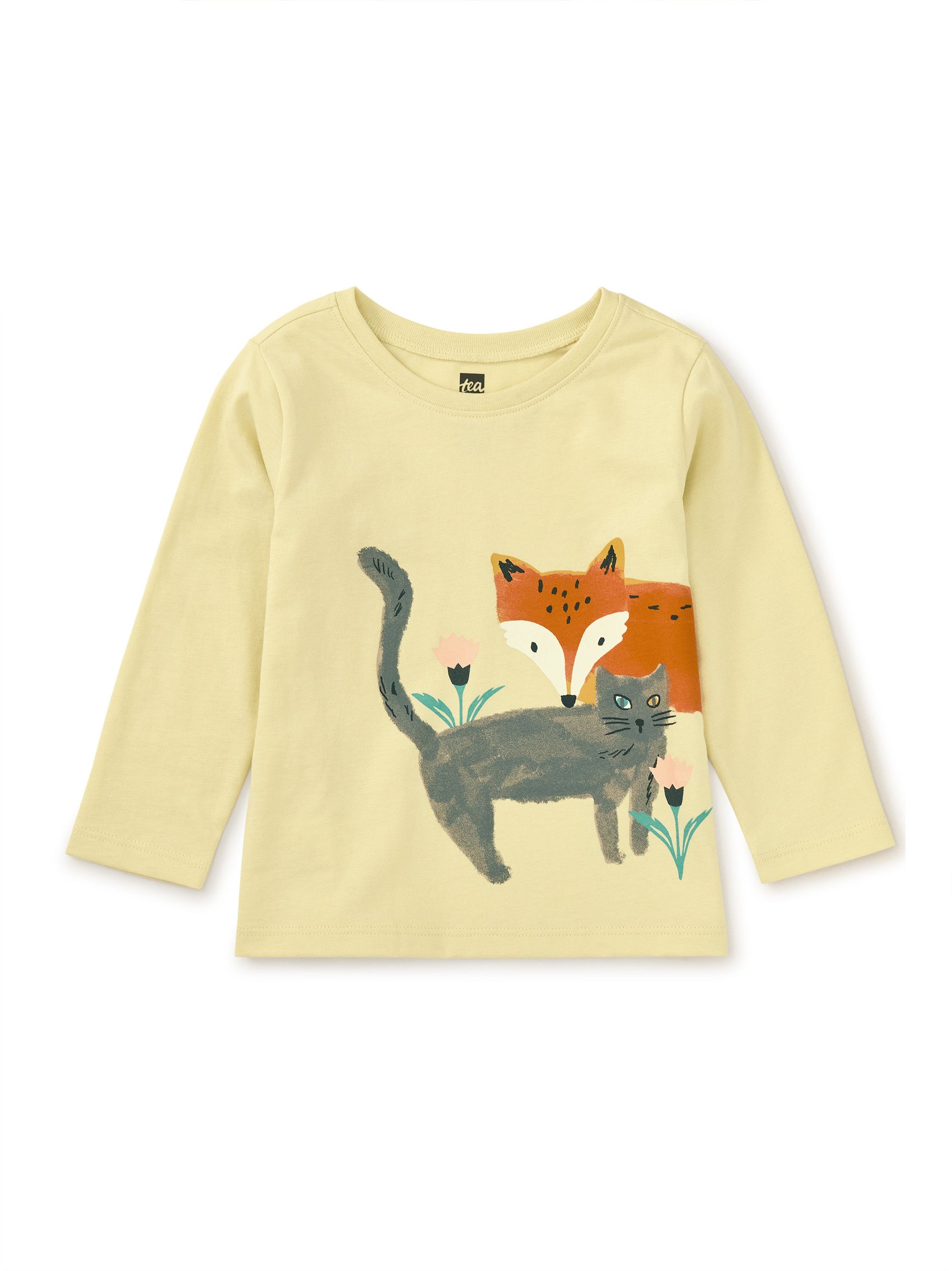 Cat and Fox Double Sided Tee - Hay