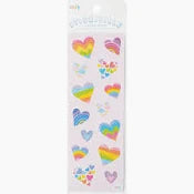 Stickiville Stickers - Rainbow Hearts (Holographic Glitter)