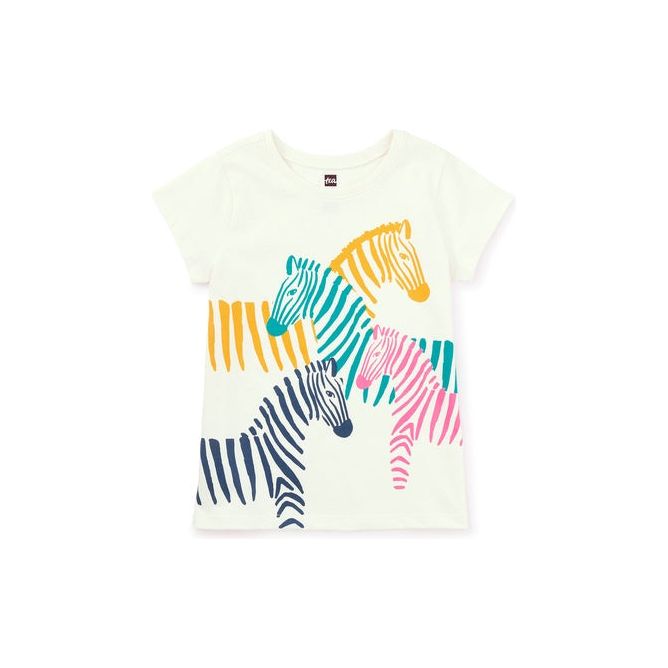 Zebra Pack Graphic Tee - Chalk