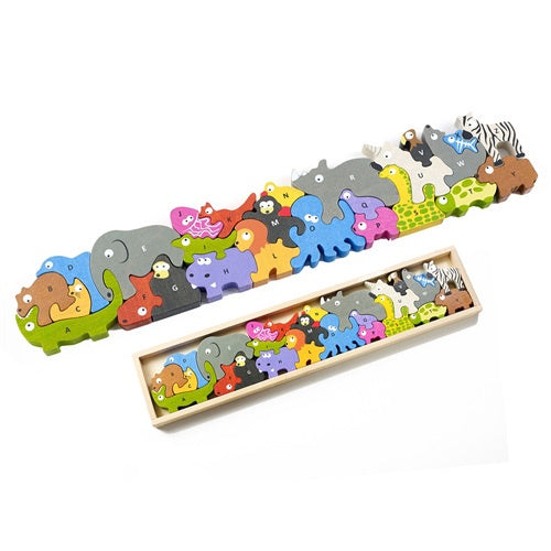 Animal Parade A to Z Educational Wooden Alphabet Puzzle - 2 and Up -  Dutchman's Store