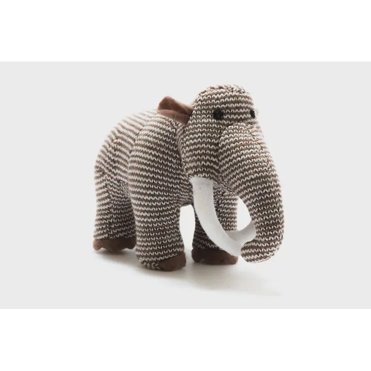 Knitted Woolly Mammoth Baby Rattle